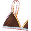 imageSOLY HUX Womens Triangle Bikini Top Spaghetti Strap Sexy Swimsuit Top OnlyBrown Colorblock
