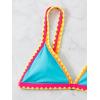 imageSOLY HUX Womens Triangle Bikini Top Spaghetti Strap Sexy Swimsuit Top OnlyMulti Colorblock