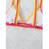 imageSOLY HUX Womens Triangle Bikini Top Spaghetti Strap Sexy Swimsuit Top OnlyMulti Colorblock