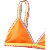 imageSOLY HUX Womens Triangle Bikini Top Spaghetti Strap Sexy Swimsuit Top OnlyOrange Colorblock