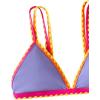 imageSOLY HUX Womens Triangle Bikini Top Spaghetti Strap Sexy Swimsuit Top OnlyPurple Colorblock