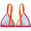 imageSOLY HUX Womens Triangle Bikini Top Spaghetti Strap Sexy Swimsuit Top OnlyPurple Colorblock