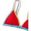 imageSOLY HUX Womens Triangle Bikini Top Spaghetti Strap Sexy Swimsuit Top OnlyRed Colorblock