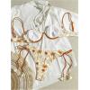 imageSOLY HUX Womens Tropical Bikini Sets Cute Fringe 2 Piece Underwire Swimsuits Boho Bathing SuitsBeige Tropical
