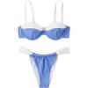 Blue and White Colorblock