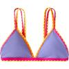imageSOLY HUX Womens Triangle Bikini Top Spaghetti Strap Sexy Swimsuit Top OnlyPurple Colorblock