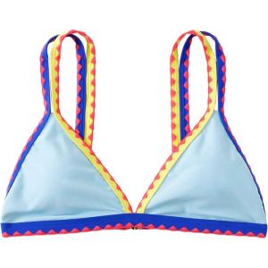 imageSOLY HUX Womens Triangle Bikini Top Spaghetti Strap Sexy Swimsuit Top OnlyLight Blue Colorblock