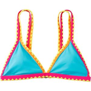 imageSOLY HUX Womens Triangle Bikini Top Spaghetti Strap Sexy Swimsuit Top OnlyMulti Colorblock