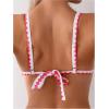 imageSOLY HUX Bathing Suit for Women Two Piece Floral Print Tie Back Swimsuit Bikini SetsBlue Floral