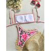 imageSOLY HUX Bathing Suit for Women Two Piece Floral Print Tie Back Swimsuit Bikini SetsMulticoloured Leopard