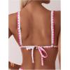 imageSOLY HUX Bathing Suit for Women Two Piece Floral Print Tie Back Swimsuit Bikini SetsPink Floral