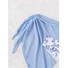 imageSOLY HUX Bikini Sets for Women 3 Piece Floral Print Halter Triangle Bathing Suit Swimsuit with Sarong Cover UpLight Blue Floral