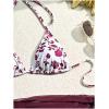 imageSOLY HUX Bikini Sets for Women 3 Piece Floral Print Halter Triangle Bathing Suit Swimsuit with Sarong Cover UpMulticoloured Floral