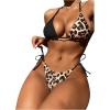 imageSOLY HUX Bikini Sets for Women Leopard Print Halter Triangle Tie Side Bathing Suits Two Piece SwimsuitBlack Leopard