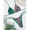 imageSOLY HUX Bikini Sets for Women Leopard Print Halter Triangle Tie Side Bathing Suits Two Piece SwimsuitGreen Leopard