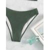 imageSOLY HUX Bikini Sets for Women Solid Textured Bikini Bathing Suits 2 Piece SwimsuitSolid Army Green