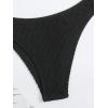 imageSOLY HUX Bikini Sets for Women Solid Textured Bikini Bathing Suits 2 Piece SwimsuitSolid Black