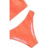imageSOLY HUX Bikini Sets for Women Solid Textured Bikini Bathing Suits 2 Piece SwimsuitSolid Coral Orange