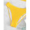 imageSOLY HUX Bikini Sets for Women Solid Textured Bikini Bathing Suits 2 Piece SwimsuitSolid Yellow
