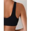 imageSOLY HUX Womens Deep V Neck Bikini Top Push Up Padded Swimsuit Top Bathing SuitsPlain Black