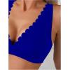 imageSOLY HUX Womens Deep V Neck Bikini Top Push Up Padded Swimsuit Top Bathing SuitsRoyal Blue