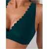 imageSOLY HUX Womens Deep V Neck Bikini Top Push Up Padded Swimsuit Top Bathing SuitsTeal Blue