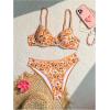 imageSOLY HUX Womens Floral Print Swimsuit Underwire Bathing Suit Two Piece Bikini SetsMulticoloured Floral
