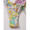 imageSOLY HUX Womens Floral Print Tie Front High Cut Bikini Bathing Suit 2 Piece SwimsuitsMulticoloured