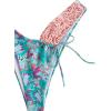 imageSOLY HUX Womens Floral Print Tie Front High Cut Bikini Bathing Suit 2 Piece SwimsuitsMulticoloured Floral