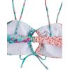 imageSOLY HUX Womens Floral Print Tie Front High Cut Bikini Bathing Suit 2 Piece SwimsuitsMulticoloured Floral