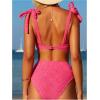 imageSOLY HUX Womens High Waisted Bathing Suit Tie Shoulder Underwire Summer Swimsuit Bikini SetHot Pink