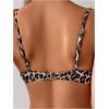 imageSOLY HUX Womens Leopard Print Bathing Suit Underwire Bikini Set Two Piece SwimsuitMulticoloured Leopard