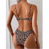 imageSOLY HUX Womens Leopard Print Bathing Suit Underwire Bikini Set Two Piece SwimsuitMulticoloured Leopard