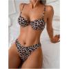 imageSOLY HUX Womens Leopard Print Bathing Suit Underwire Bikini Set Two Piece SwimsuitMulticoloured Leopard