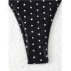imageSOLY HUX Womens Polka Dots Print Bathing Suit Halter Triangle Tie Side Bikini Sets Two Piece SwimsuitBlack and White Printed