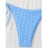 imageSOLY HUX Womens Polka Dots Print Bathing Suit Halter Triangle Tie Side Bikini Sets Two Piece SwimsuitBlue Polka Dots