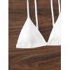 imageSOLY HUX Womens Triangle Bikini Top Spaghetti Strap Bathing Suit Top Sexy Swimsuit for WomenSolid White