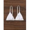 imageSOLY HUX Womens Triangle Bikini Top Spaghetti Strap Bathing Suit Top Sexy Swimsuit for WomenSolid White