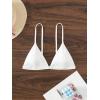imageSOLY HUX Womens Triangle Bikini Top Spaghetti Strap Bathing Suit Top Sexy Swimsuit for WomenSolid White
