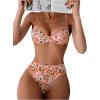imageSOLY HUX Womens Floral Print Swimsuit Underwire Bathing Suit Two Piece Bikini SetsMulticoloured Floral