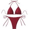 Burgundy Polka Dots