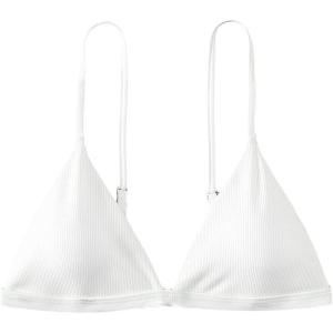 imageSOLY HUX Womens Triangle Bikini Top Spaghetti Strap Bathing Suit Top Sexy Swimsuit for WomenSolid White
