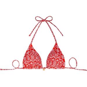 imageSOLY HUX Womens Triangle Bikini Tops Halter String Bathing Suit Tops Sexy Swimsuit TopRed and White
