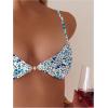 imageSOLY HUX Bathing Suit for Women Floral Print Tie Back Bikini Sets Two Piece SwimsuitBlue Floral