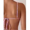 imageSOLY HUX Bathing Suit for Women Floral Print Tie Back Bikini Sets Two Piece SwimsuitMulticoloured Floral