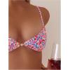 imageSOLY HUX Bathing Suit for Women Floral Print Tie Back Bikini Sets Two Piece SwimsuitMulticoloured Floral