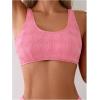imageSOLY HUX Bathing Suit for Women Scoop Neck Bikini Sets Two Piece SwimsuitPlain Pink