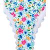 imageSOLY HUX Bikini Sets for Women Floral Print Scallop Trim Swimsuit Two Piece Bathing SuitsMulticoloured Floral