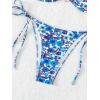 imageSOLY HUX Bikini Sets for Women Floral Print Tie Side Bathing Suits Two Piece SwimsuitBlue Floral