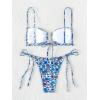 imageSOLY HUX Bikini Sets for Women Floral Print Tie Side Bathing Suits Two Piece SwimsuitBlue Floral